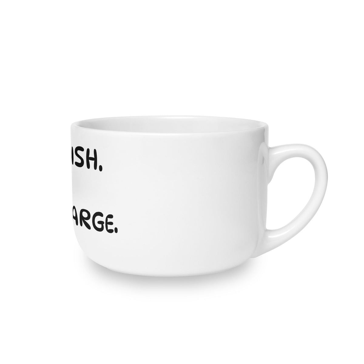 Nourish. Sip. Recharge. | 25oz Ceramic Latte Mug with Ergonomic C-Handle