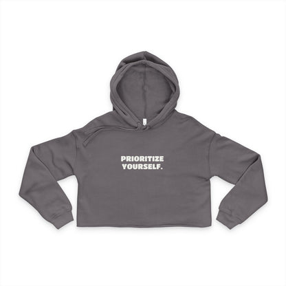 Prioritize Yourself. | Eco Premium Cropped Hoodie