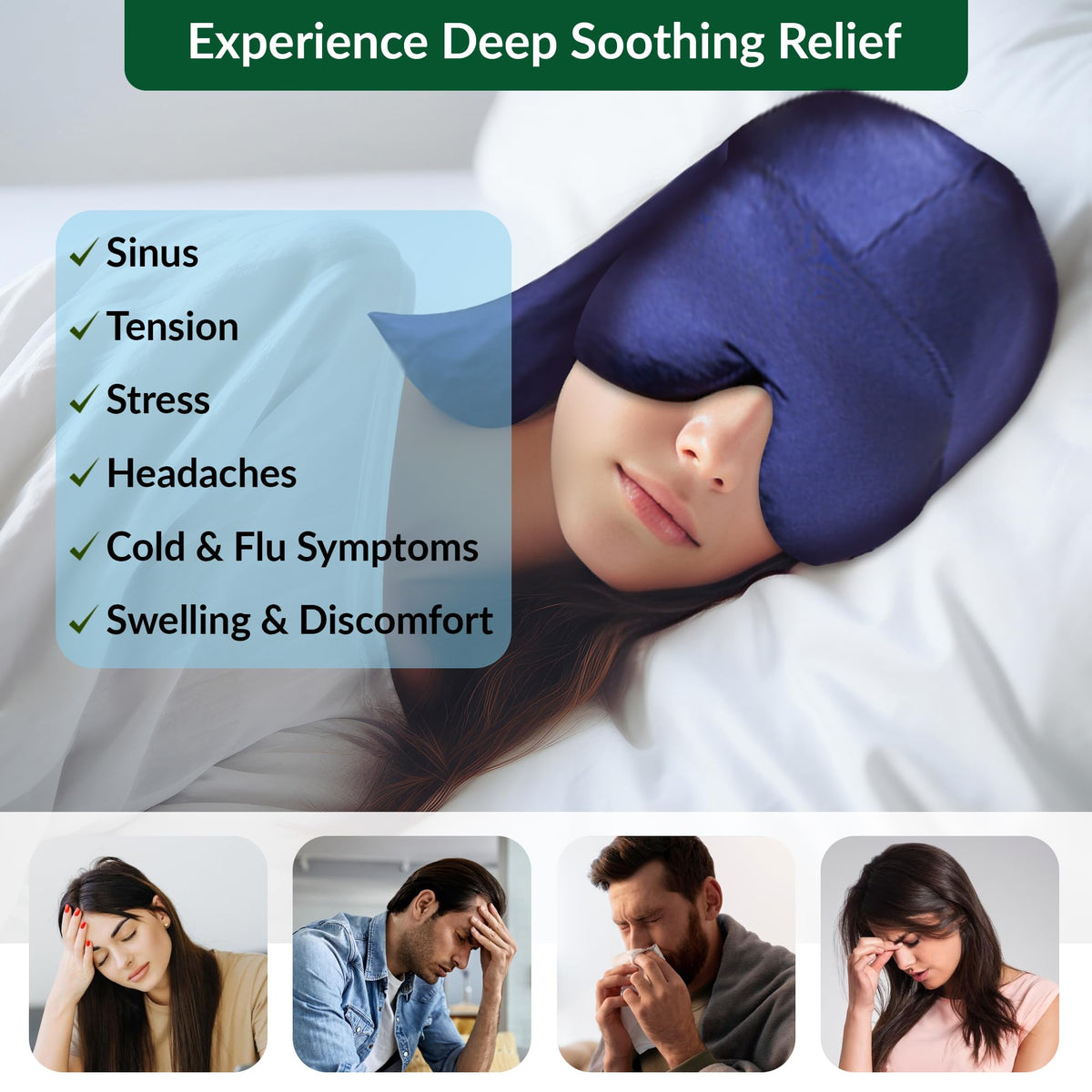 The Headache Reset™ | Aromatherapy Hot & Cold Sinus & Migraine Relief Cap