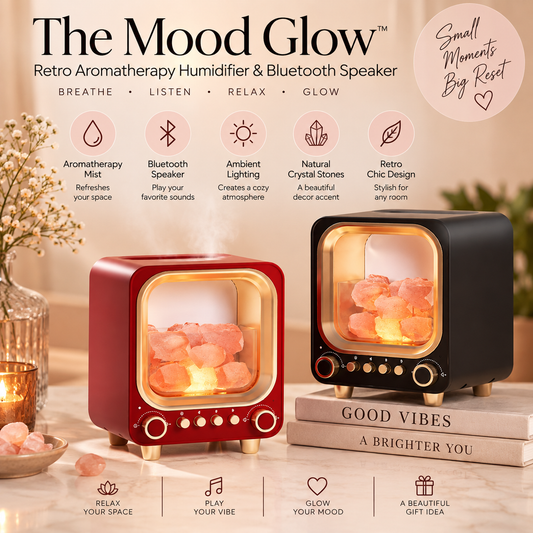 The Mood Glow™ | Retro Aromatherapy Humidifier & Bluetooth Speaker