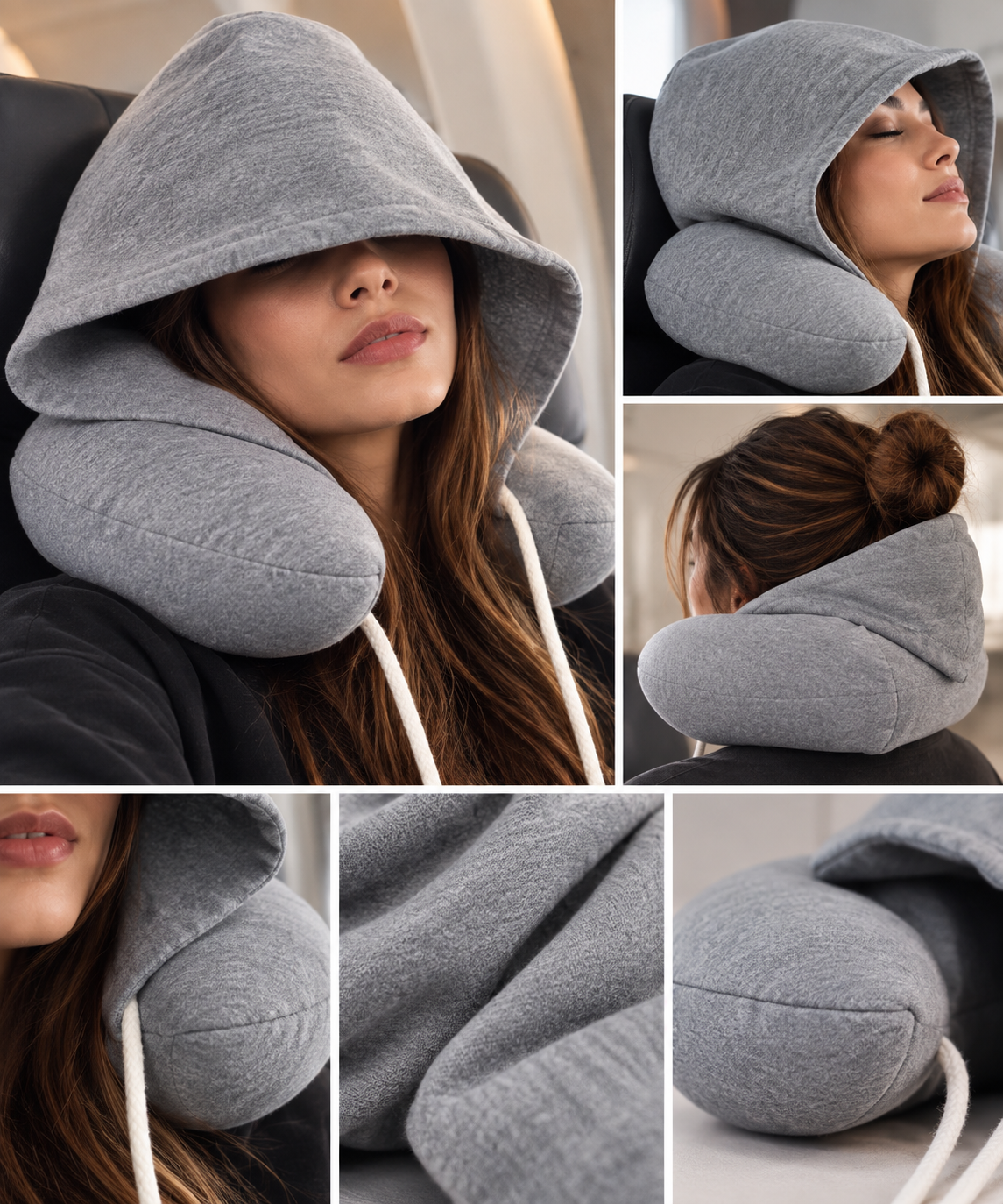 The Snooze Hood™ | Hooded Travel Neck Pillow