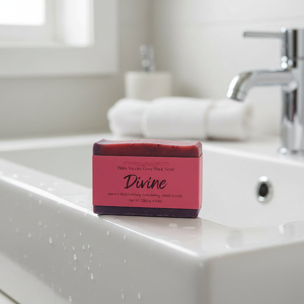 The Bloom Reset™ | Natural Cranberry Seed Exfoliating Goat Milk Soap