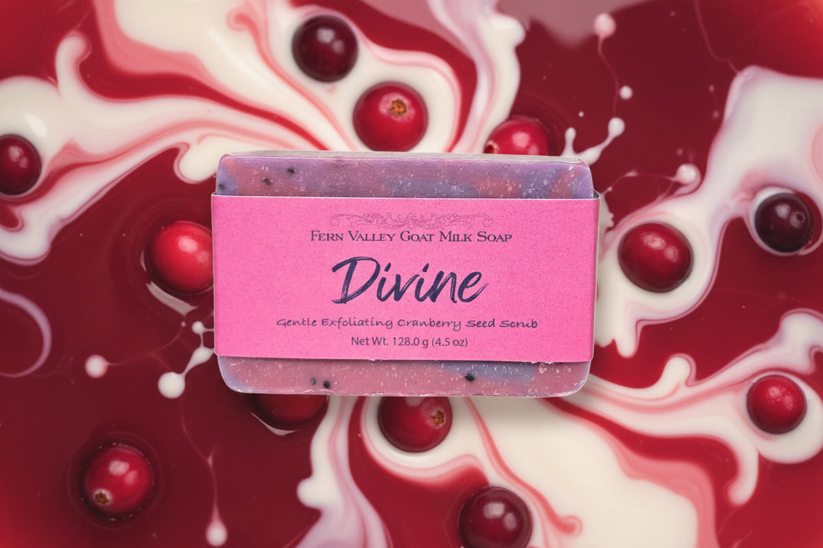 The Bloom Reset™ | Natural Cranberry Seed Exfoliating Goat Milk Soap