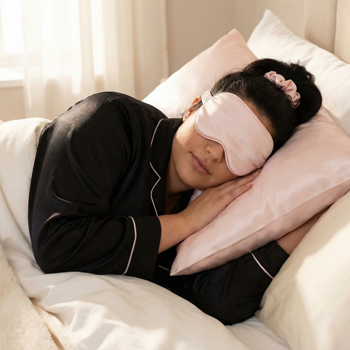 The Beauty Sleep Reset™ | 3-Piece Satin Pillowcase, Sleep Mask & Scrunchie Set