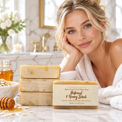 Natural Goat Milk Soap | Exfoliating Scrub | Oatmeal & Honey