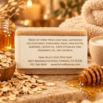 Natural Goat Milk Soap | Exfoliating Scrub | Oatmeal & Honey