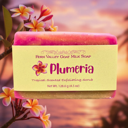 The Sweet Floral Reset™ | Natural Plumeria Exfoliating Goat Milk Soap