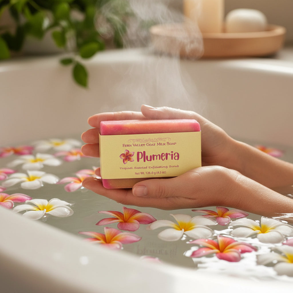 The Sweet Floral Reset™ | Natural Plumeria Exfoliating Goat Milk Soap