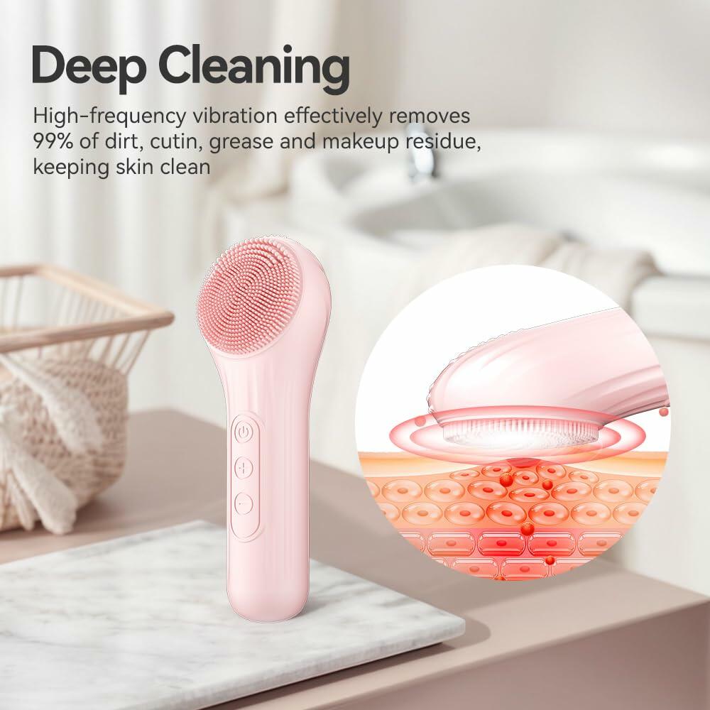 The Fresh Face Reset™ | Silicone Sonic Facial Cleansing Brush | 5 Intensity Levels + Warming Function