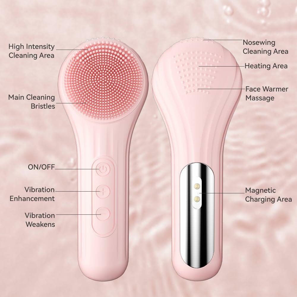 The Fresh Face Reset™ | Silicone Sonic Facial Cleansing Brush | 5 Intensity Levels + Warming Function