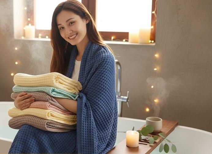 The Bath Bliss Reset™ | 2-Piece Pure Cotton Waffle Towel Set