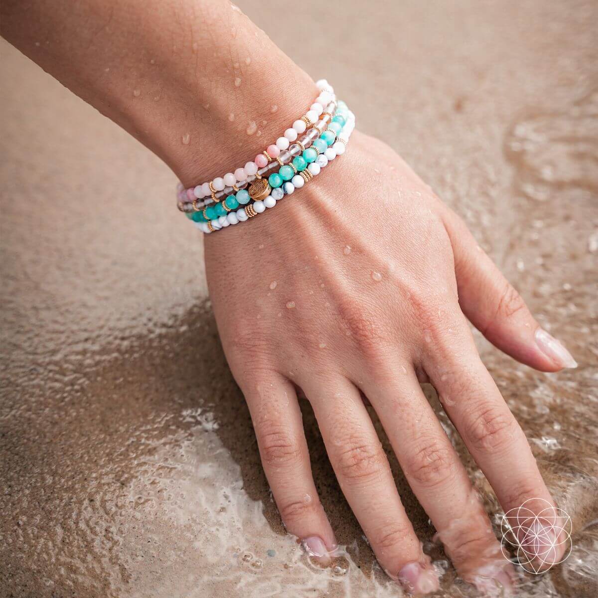 The Reset Stack™ |Stress Relief 4-Piece Natural Stone Bracelet Set