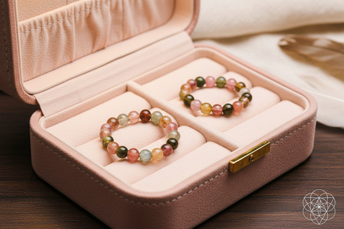 The Unbothered Stack™ | Natural Tourmaline Worry-Free Ring Set